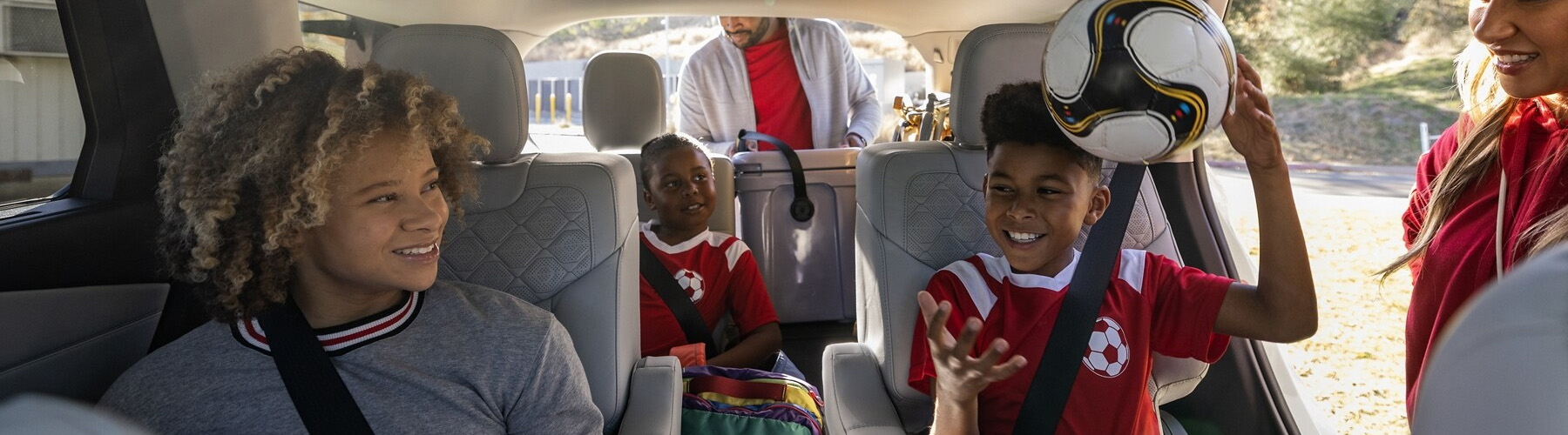 People in a 2025 Ford Explorer